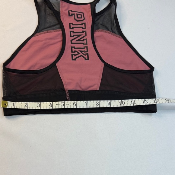 PINK Victoria's Secret Dusty Rose and Black Sports Bra - Picture 3 of 5